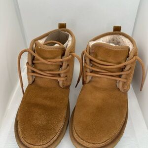 UGG Brown Suede Lace-Up Boots